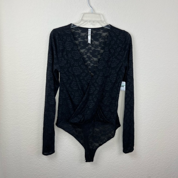 Intimately Free People- Black Lace Bodysuit Women’s Size Large, NWOT - Picture 2 of 10